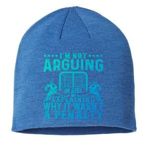 Hockey Player Arguing Gift Funny Hockey Gift Sustainable Beanie