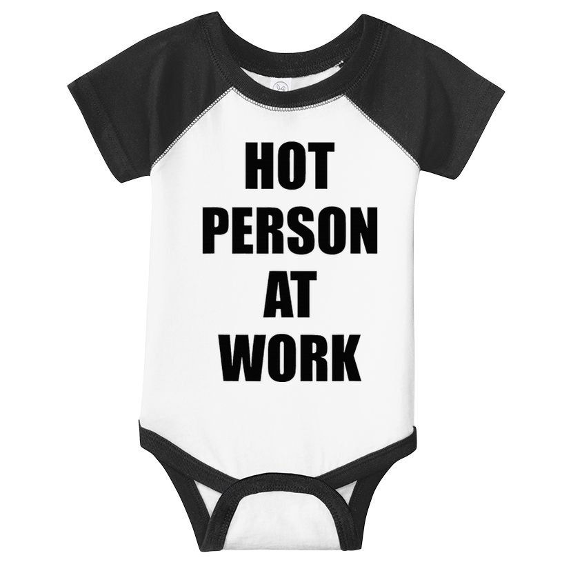 Hot Person At Work Funny Infant Baby Jersey Bodysuit