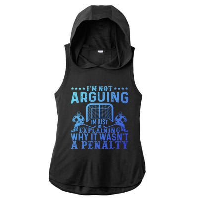 Hockey Player Arguing Gift Funny Hockey Gift Ladies PosiCharge Tri-Blend Wicking Draft Hoodie Tank