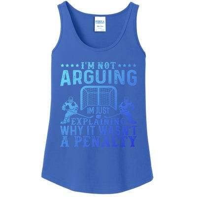 Hockey Player Arguing Gift Funny Hockey Gift Ladies Essential Tank