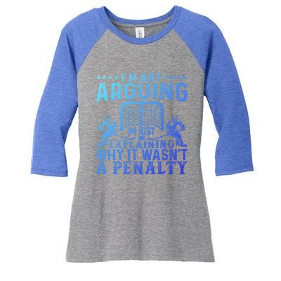 Hockey Player Arguing Gift Funny Hockey Gift Women's Tri-Blend 3/4-Sleeve Raglan Shirt