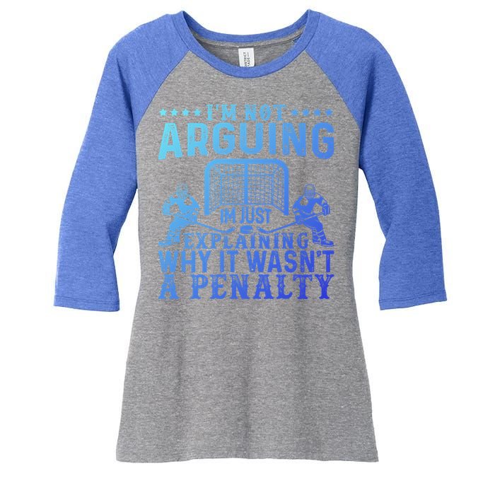 Hockey Player Arguing Gift Funny Hockey Gift Women's Tri-Blend 3/4-Sleeve Raglan Shirt