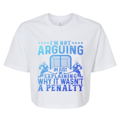 Hockey Player Arguing Gift Funny Hockey Gift Bella+Canvas Jersey Crop Tee