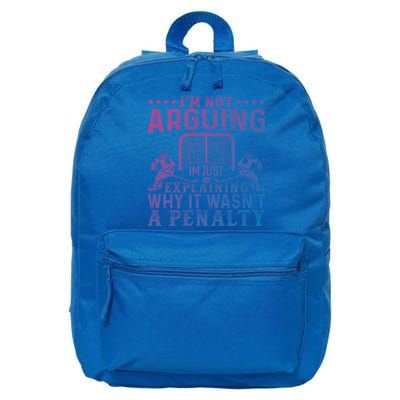 Hockey Player Arguing Gift Funny Hockey Gift 16 in Basic Backpack