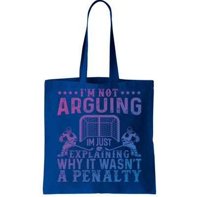 Hockey Player Arguing Gift Funny Hockey Gift Tote Bag