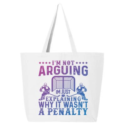 Hockey Player Arguing Gift Funny Hockey Gift 25L Jumbo Tote