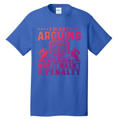 Hockey Player Arguing Gift Funny Hockey Gift Tall T-Shirt