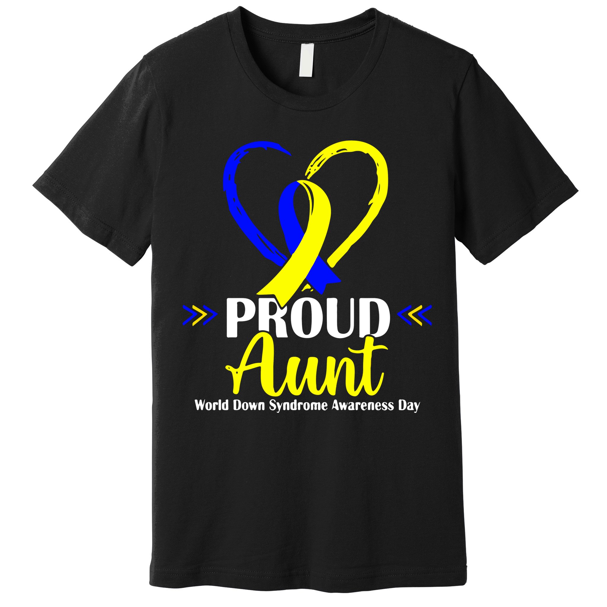 Heart Proud Aunt World Down Syndrome Awareness Day Gift Premium T-Shirt