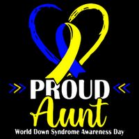 Heart Proud Aunt World Down Syndrome Awareness Day Gift Womens T-Shirt