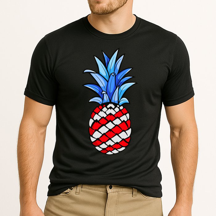 Hawaiian Pineapple American Flag 4th Of July Gift Cooling Performance Crew T-Shirt