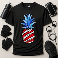 Hawaiian Pineapple American Flag 4th Of July Gift Cooling Performance Crew T-Shirt