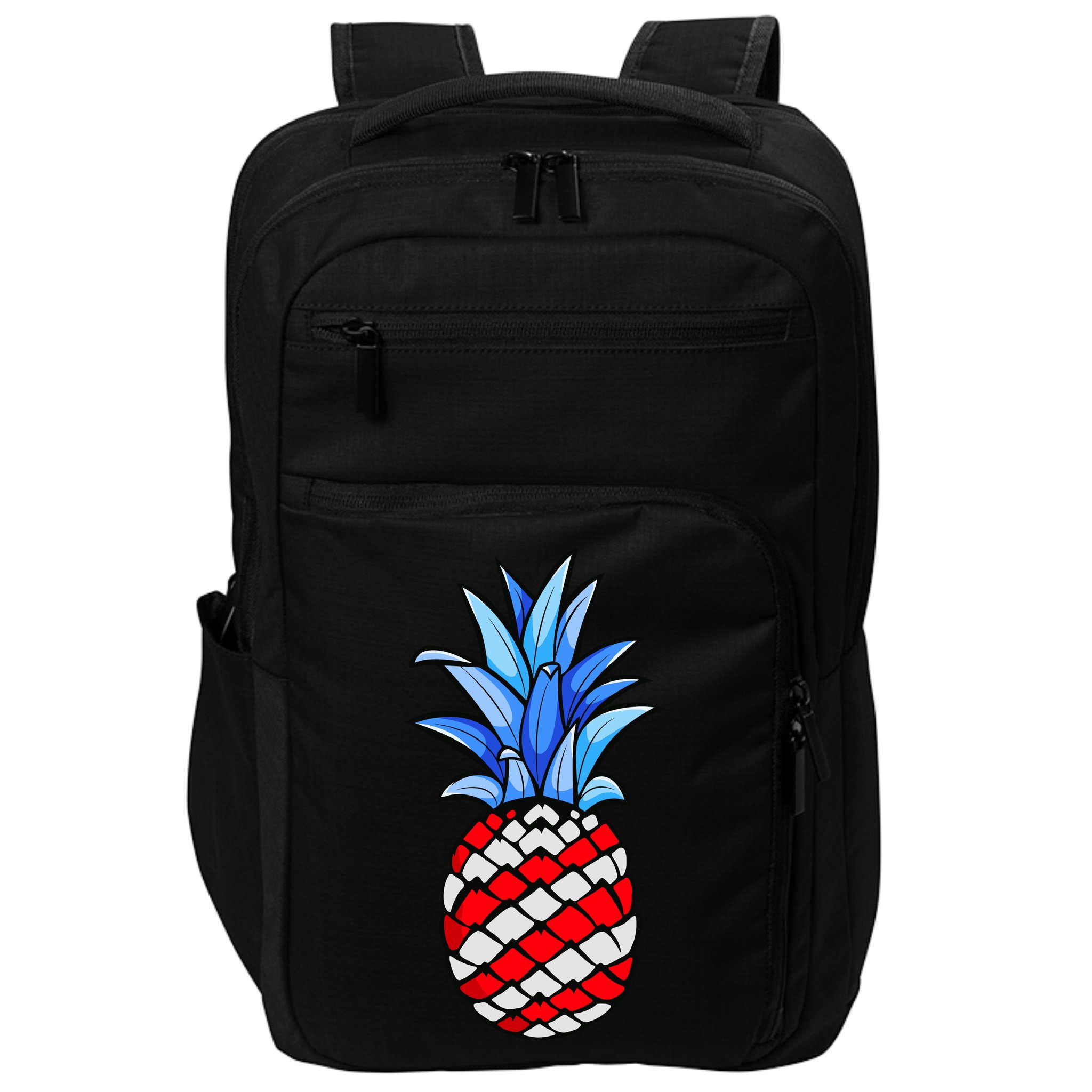 Hawaiian Pineapple American Flag 4th Of July Gift Impact Tech Backpack