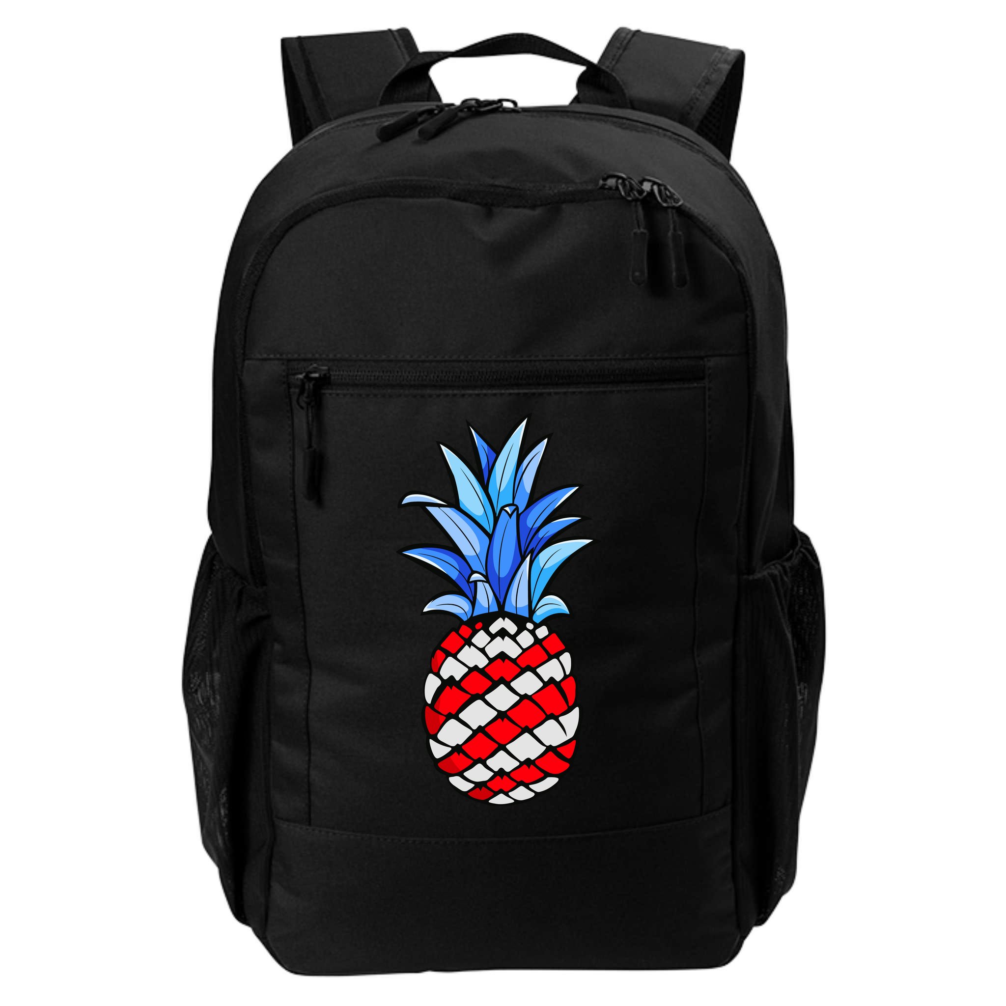 Hawaiian Pineapple American Flag 4th Of July Gift Backpack