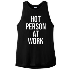 Hot Person At Work Ladies PosiCharge Tri-Blend Wicking Tank