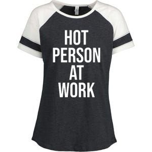 Hot Person At Work Enza Ladies Jersey Colorblock Tee