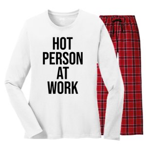 Hot Person At Work Women's Long Sleeve Flannel Pajama Set 