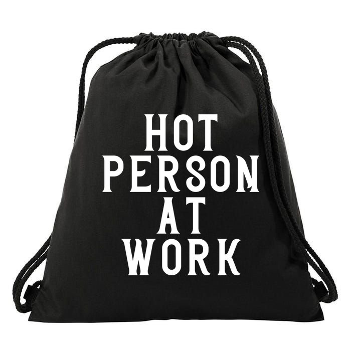 Hot Person At Work Drawstring Bag