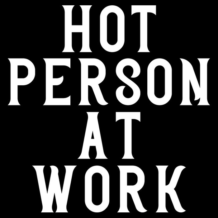 Hot Person At Work Drawstring Bag