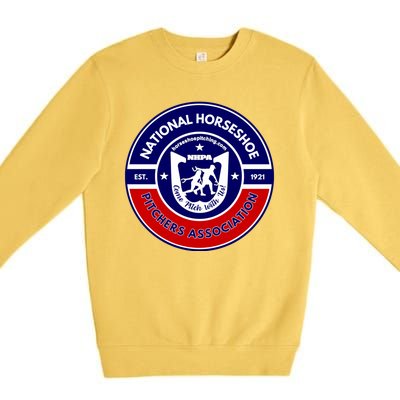 Horseshoe Pitchers Association Nhpa Alternate Logo Premium Crewneck Sweatshirt