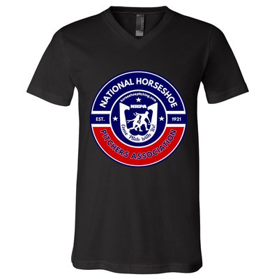 Horseshoe Pitchers Association Nhpa Alternate Logo V-Neck T-Shirt