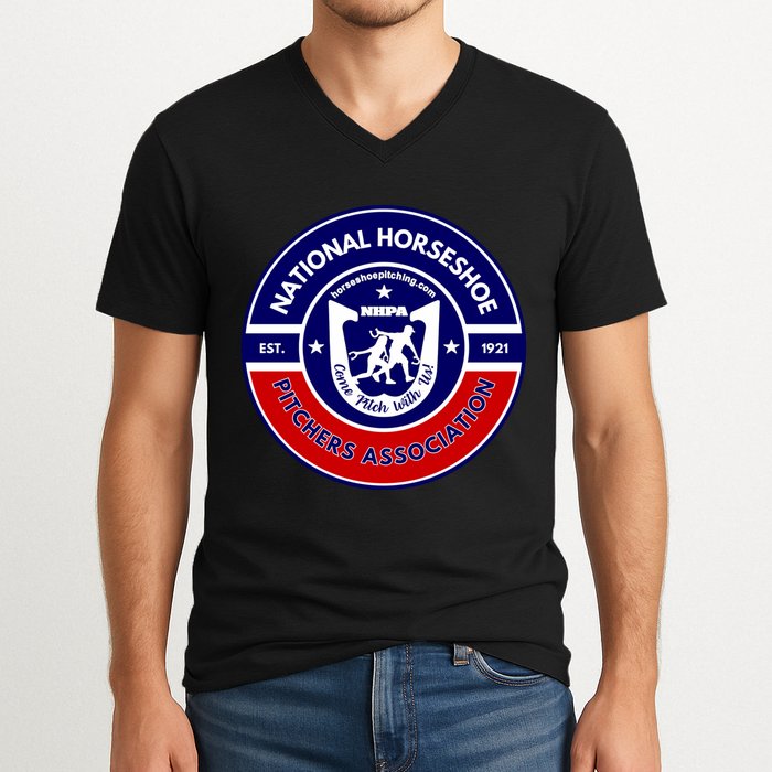Horseshoe Pitchers Association Nhpa Alternate Logo V-Neck T-Shirt