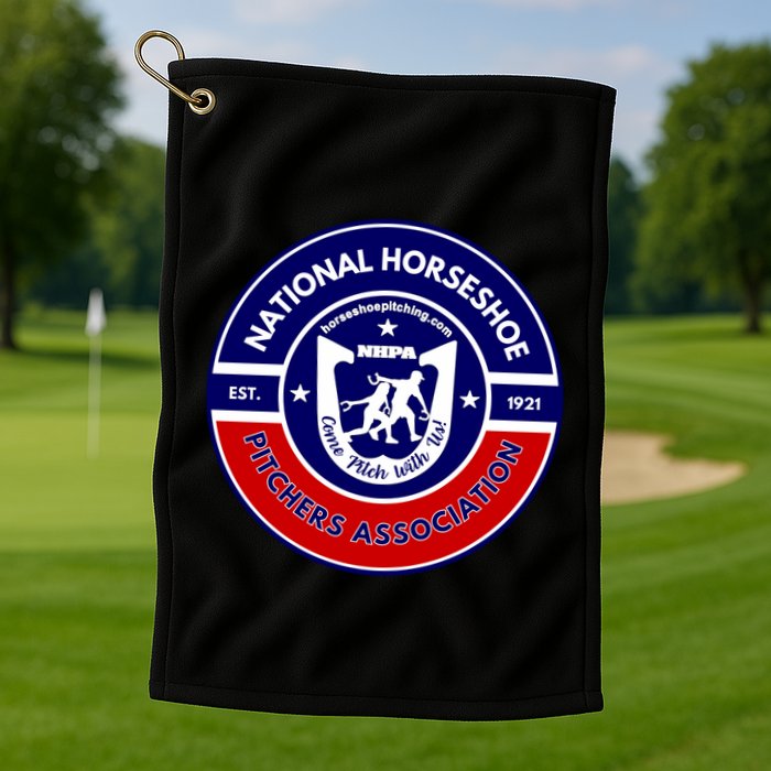 Horseshoe Pitchers Association Nhpa Alternate Logo Golf Towel