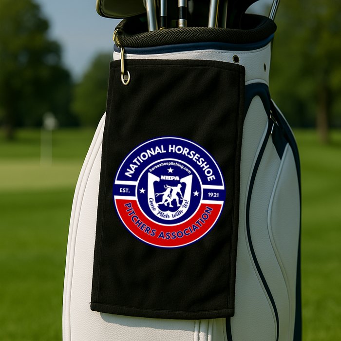 Horseshoe Pitchers Association Nhpa Alternate Logo Golf Towel
