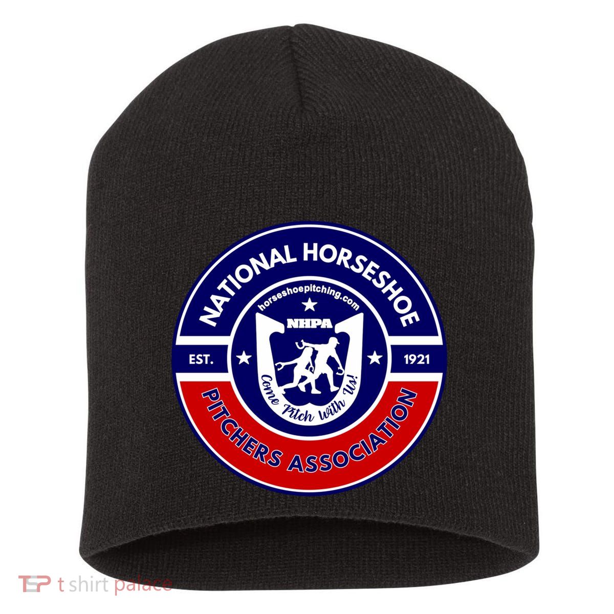 Horseshoe Pitchers Association Nhpa Alternate Logo Short Acrylic Beanie