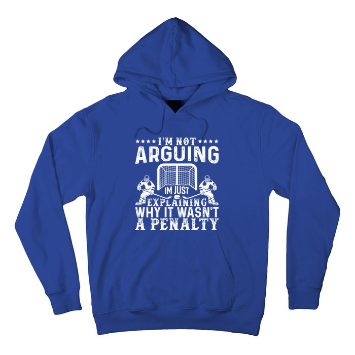 Hockey Player Arguing Gift Funny Ice Hockey Gift Hoodie