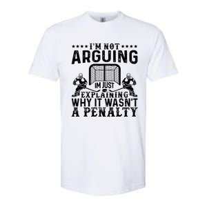 Hockey Player Arguing Gift Funny Ice Hockey Gift Softstyle CVC T-Shirt