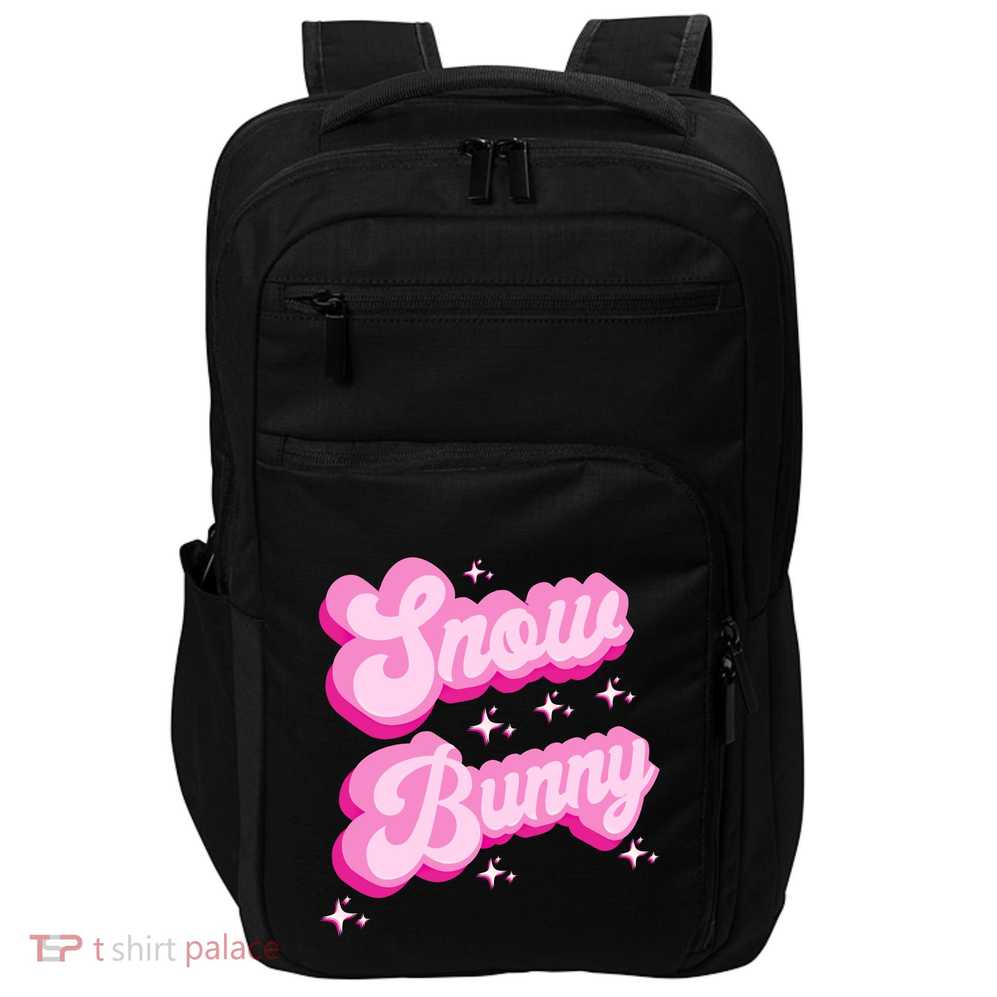 Hot Pink Aesthetic Ski Lover Winter Wonderland Snow Bunny Gift Impact Tech Backpack