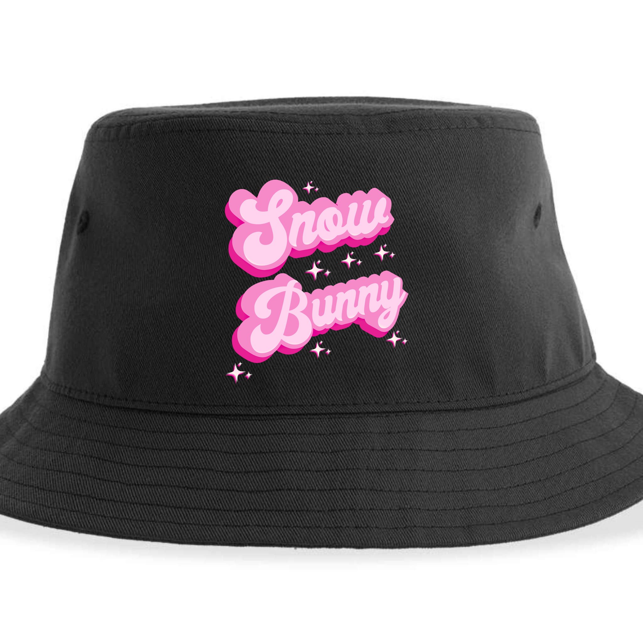 Hot Pink Aesthetic Ski Lover Winter Wonderland Snow Bunny Gift Sustainable Bucket Hat