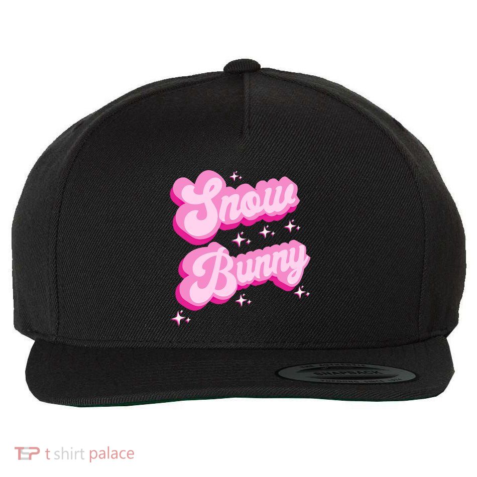 Hot Pink Aesthetic Ski Lover Winter Wonderland Snow Bunny Gift Wool Snapback Cap