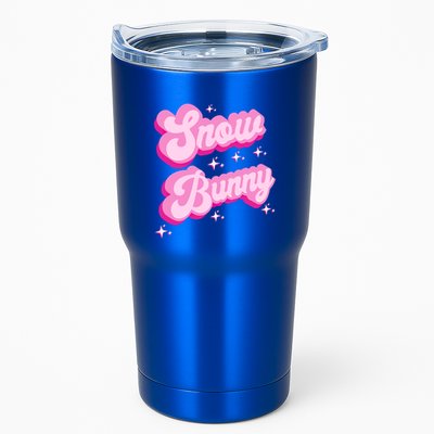 Hot Pink Aesthetic Ski Lover Winter Wonderland Snow Bunny Gift Tumbler