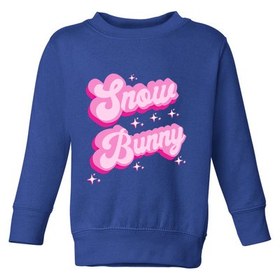 Hot Pink Aesthetic Ski Lover Winter Wonderland Snow Bunny Gift Toddler Sweatshirt
