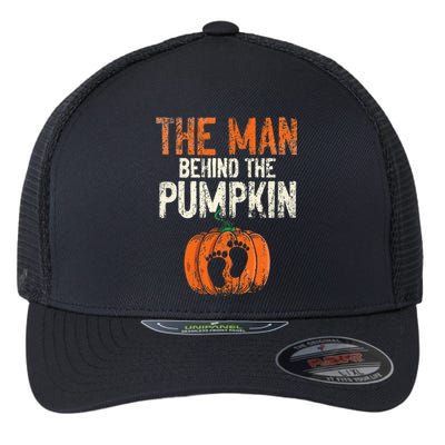 Halloween Pregnancy Announcement The Man Behind The Pumpkin Flexfit Unipanel Trucker Cap