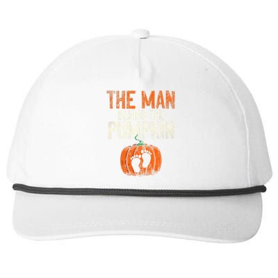 Halloween Pregnancy Announcement The Man Behind The Pumpkin Snapback Five-Panel Rope Hat