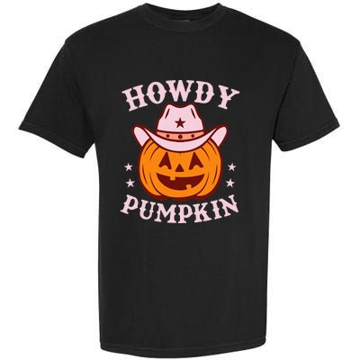 Howdy Pumpkin Autumn Western Halloween Vintage Rodeo Cowgirl Garment-Dyed Heavyweight T-Shirt