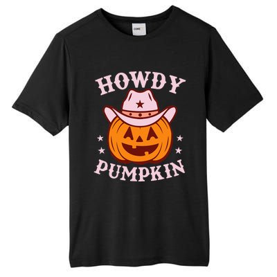 Howdy Pumpkin Autumn Western Halloween Vintage Rodeo Cowgirl Tall Fusion ChromaSoft Performance T-Shirt