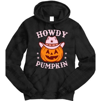 Howdy Pumpkin Autumn Western Halloween Vintage Rodeo Cowgirl Tie Dye Hoodie