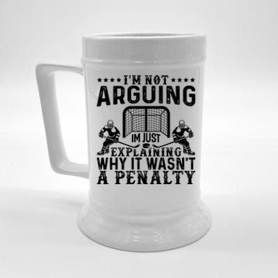 Hockey Player Arguing Gift Funny Hockey Gift Beer Stein