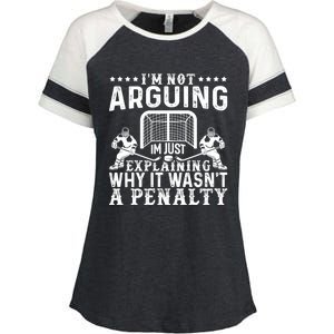 Hockey Player Arguing Gift Funny Hockey Enza Ladies Jersey Colorblock Tee