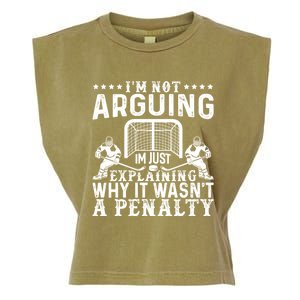 Hockey Player Arguing Gift Funny Hockey Garment-Dyed Women's Muscle Tee