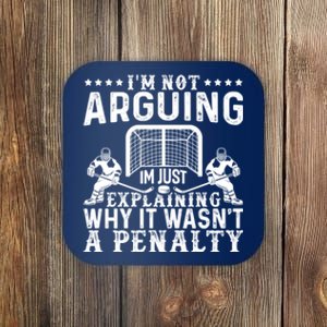 Hockey Player Arguing Gift Funny Hockey Coaster