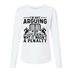 Hockey Player Arguing Gift Funny Hockey Womens Cotton Relaxed Long Sleeve T-Shirt