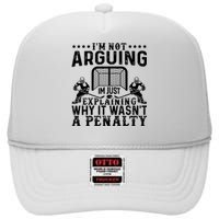 Hockey Player Arguing Gift Funny Hockey High Crown Mesh Back Trucker Hat