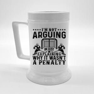 Hockey Player Arguing Gift Funny Hockey Beer Stein