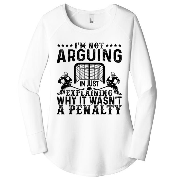 Hockey Player Arguing Gift Funny Hockey Women's Perfect Tri Tunic Long Sleeve Shirt