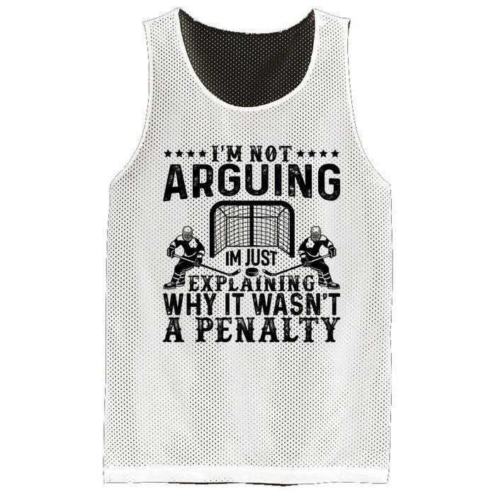 Hockey Player Arguing Gift Funny Hockey Mesh Reversible Basketball Jersey Tank