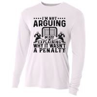 Hockey Player Arguing Gift Funny Hockey Cooling Performance Long Sleeve Crew